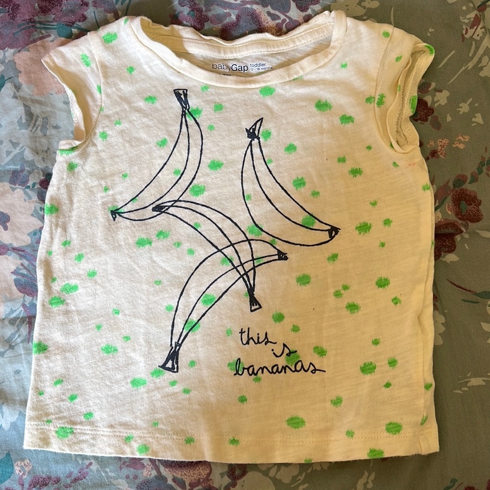 babyGap EUC This is bananas short sleeve shirt 12-18 months